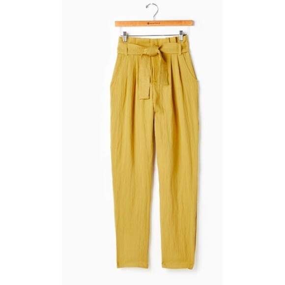 W. by Wantable Women's See U Soon Belted Tapered Pant tan khaki size 2 REF D84C - Picture 12 of 13